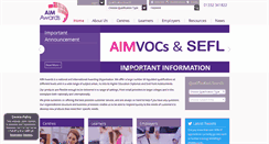 Desktop Screenshot of aimawards.org.uk
